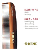 Kent Peine 7T Hecho A Mano Para Cabello Unisex. Color Carey