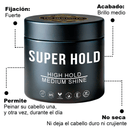 The Shaving Co. Super Hold Pomade. Cera de Cabello Super Hold. 130 gr
