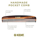 Kent Peine 7T Hecho A Mano Para Cabello Unisex. Color Carey