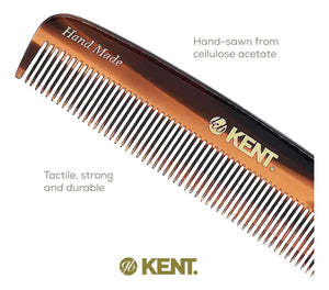 Kent Peine 7T Hecho A Mano Para Cabello Unisex. Color Carey