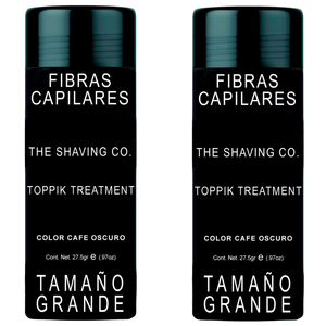 Kit X 2 The Shaving Co. Toppik Treatment Calvicie Fibras Capilares Cafe Oscuro