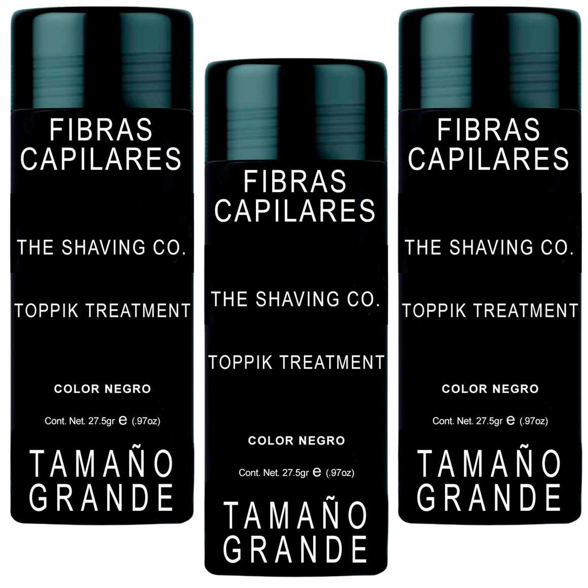 Kit X3 The Shaving Co. Toppik Treatment Calvicie Fibras Capilares Negro