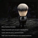 The Shaving Co. BLACK BRUSH AND STAND (Brocha Negra y Base Metal)
