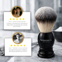The Shaving Co. BLACK BRUSH AND STAND (Brocha Negra y Base Metal)