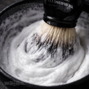 The Shaving Co. BLACK BRUSH AND STAND (Brocha Negra y Base Metal)