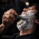 The Shaving Co. BLACK BRUSH AND STAND (Brocha Negra y Base Metal)