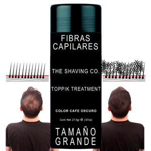 The Shaving Co. Toppik Treatment Cubre Calvicie Fibras Capilares Cafe Oscuro