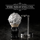 The Shaving Co. BLACK BRUSH AND STAND (Brocha Negra y Base Metal)