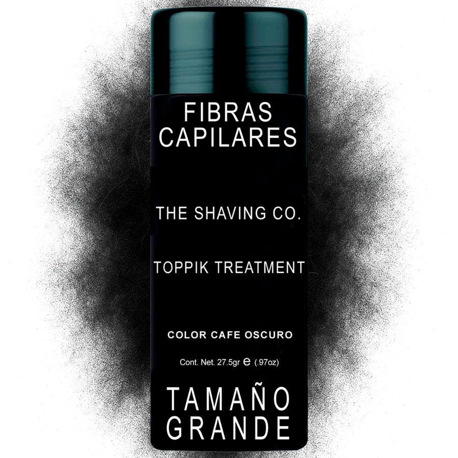 ASIN:B0DFZJDXPB THE SHAVING CO. TOPPIK TREATMENT Fibras Capilares, KIT 2 FIBRAS CAPILARES NEGRO, Solución para la Calvicie, Caida de Cabello, Alopecia o falta de Volumen. 27.5 gramos. Fibras de Construcción de Cabello. Ideal para el Cabello Delgado.