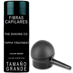 Set The Shaving Co. Toppik Treatment Fibras Capilares Negro y Atomizador