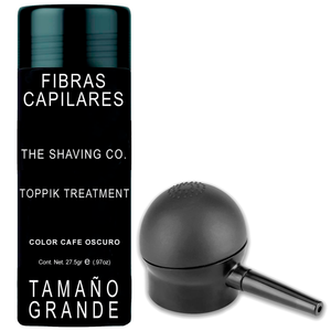 Set The Shaving Co. Toppik Treatment Fibras Capilares Cafe Oscuro y Atomizador