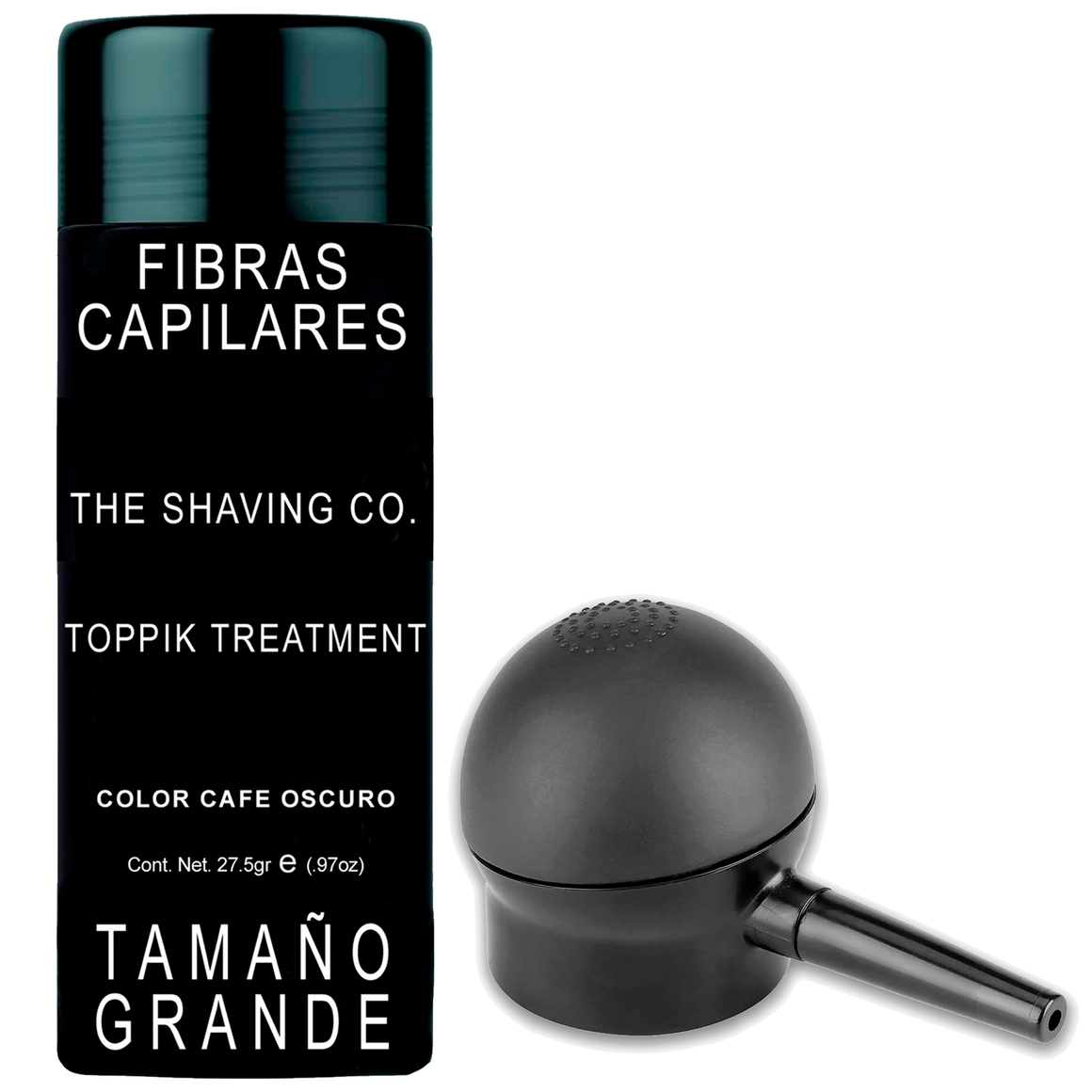 Set The Shaving Co. Toppik Treatment Fibras Capilares Cafe Oscuro y Atomizador