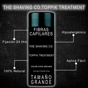 The Shaving Co. Toppik Treatment Cubre Calvicie Fibras Capilares Cafe Oscuro