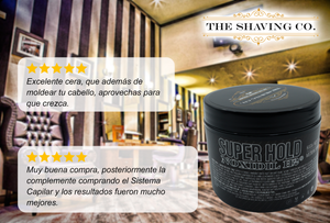 The Shaving Co. Super Hold Pomade con Noxidil. Pomada de Cabello Super Hold Noxidil - H2 4 oz / 113 gr