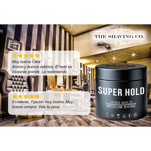 The Shaving Co. Super Hold Pomade. Cera de Cabello Super Hold 4 oz / 113 gr