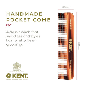 Kent Peine FOT Hecho A Mano Para Cabello Unisex. Color Carey