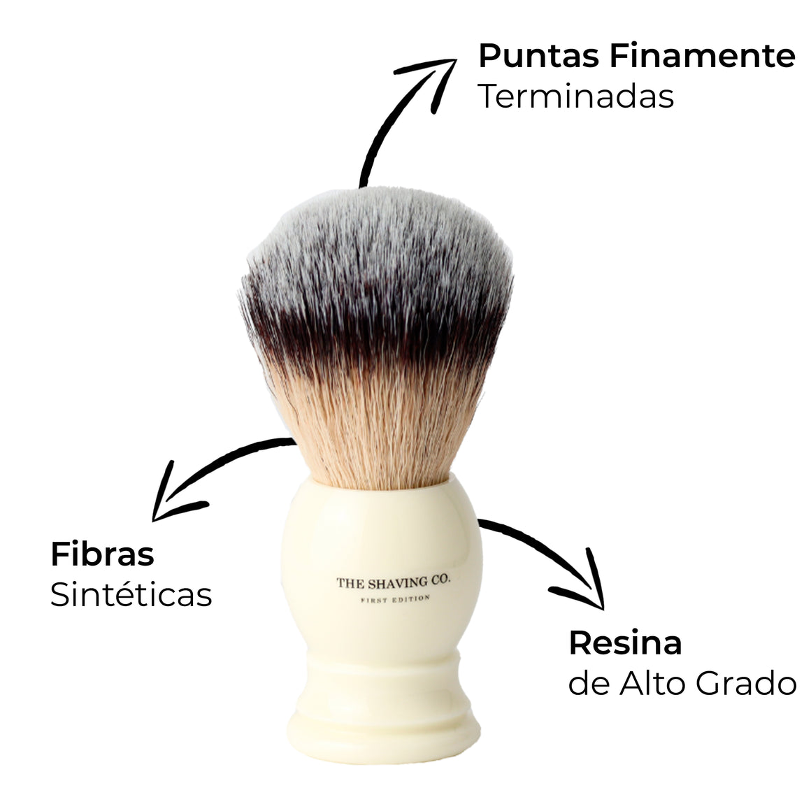 The Shaving Co. Brocha de Afeitar Blanco Marfil 23 mm
