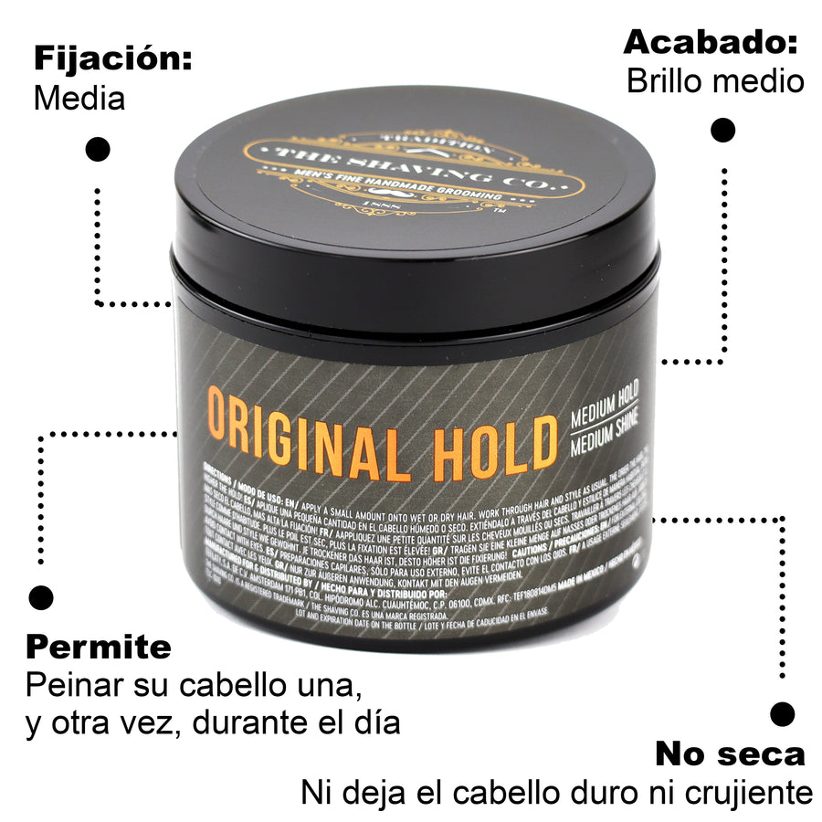 The Shaving Co. Original Hold Pomade. Cera de Cabello Original 4 oz / 113 gr