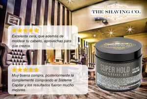 The Shaving Co. Super Hold Pomade con Noxidil. Pomada de Cabello Super Hold Noxidil - H2 4 oz / 113 gr